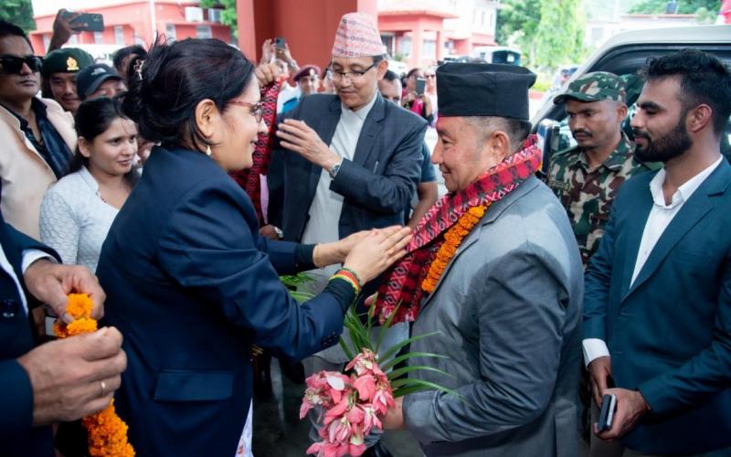 नवनियुक्त माननीय मुख्यमन्त्रीज्यू बहादुर सिंह लामा(तामाङ) को स्वागत कार्यक्रम